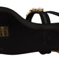 Elegant Crystal Embellished Leather Sandals