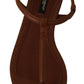 Elegant Leather T-Strap Flat Sandals
