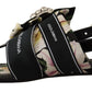 Floral Crystal-Embellished Silk Slide Sandals