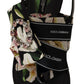 Floral Crystal-Embellished Silk Slide Sandals