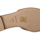Crystal Embellished Nude Leather Slides