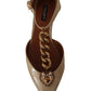 Elegant Heart Devotion Chain Embellished Sandals