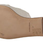 Elegant White Flat Sandals with DG Logo Embellishment