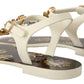 T-Strap Heart Crystal Embellished Sandals