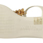 T-Strap Heart Crystal Embellished Sandals