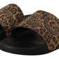 Elegant Leopard Print Flat Sandals