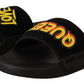 Elegant Black Flat Sandals Slide