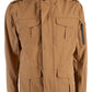Sleek Brown Technical Fabric Windbreaker