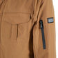Sleek Brown Technical Fabric Windbreaker