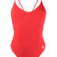 Red Polyester Women Swimsuit