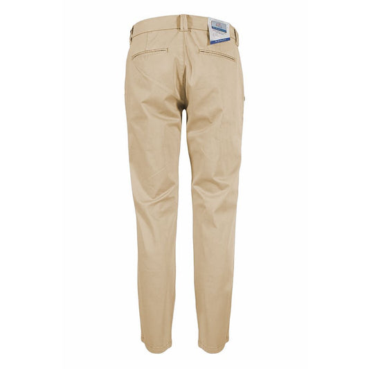 Beige Cotton Men Chino