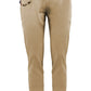 Beige Cotton Men Pants