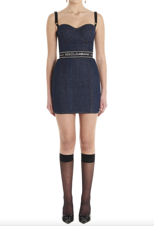 Blue Cotton Women Dress