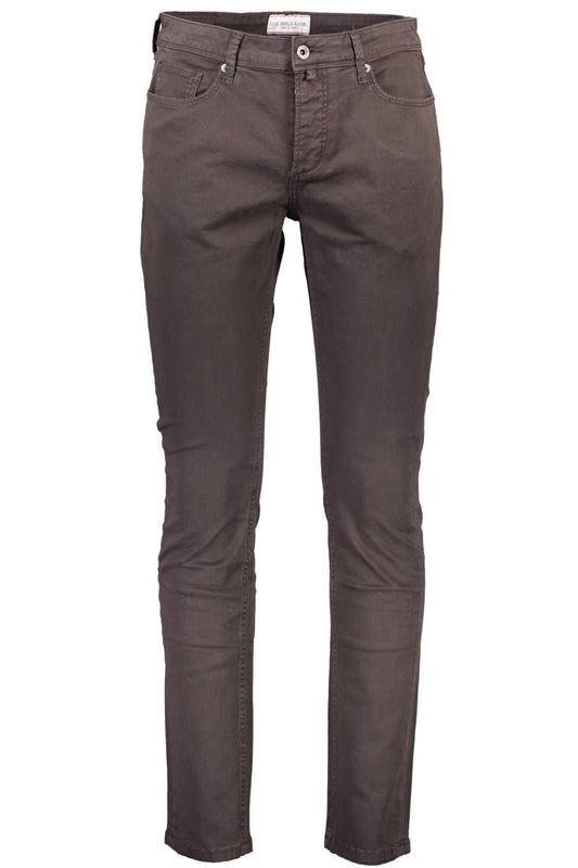 Brown Cotton Men Pant
