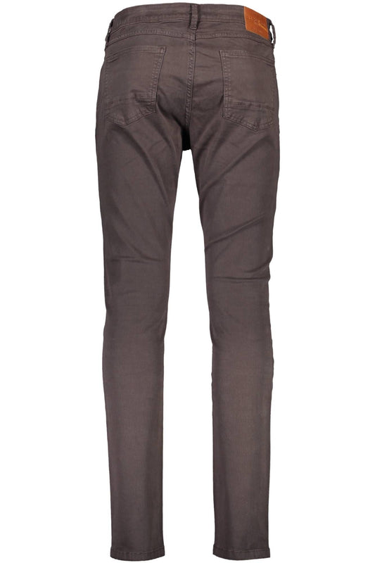 Brown Cotton Men Pant