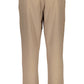 Beige Cotton Women Pant