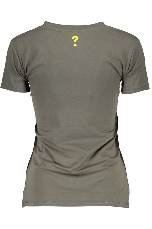 Green Cotton Women T-Shirt