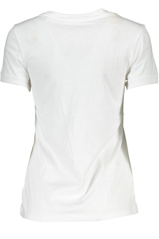 White Cotton Women T-Shirt