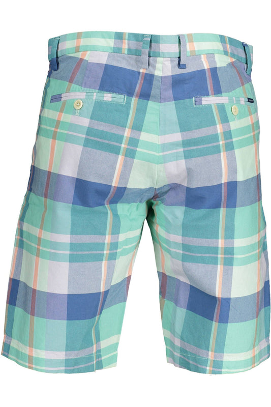 Green Cotton Men Bermuda Pant