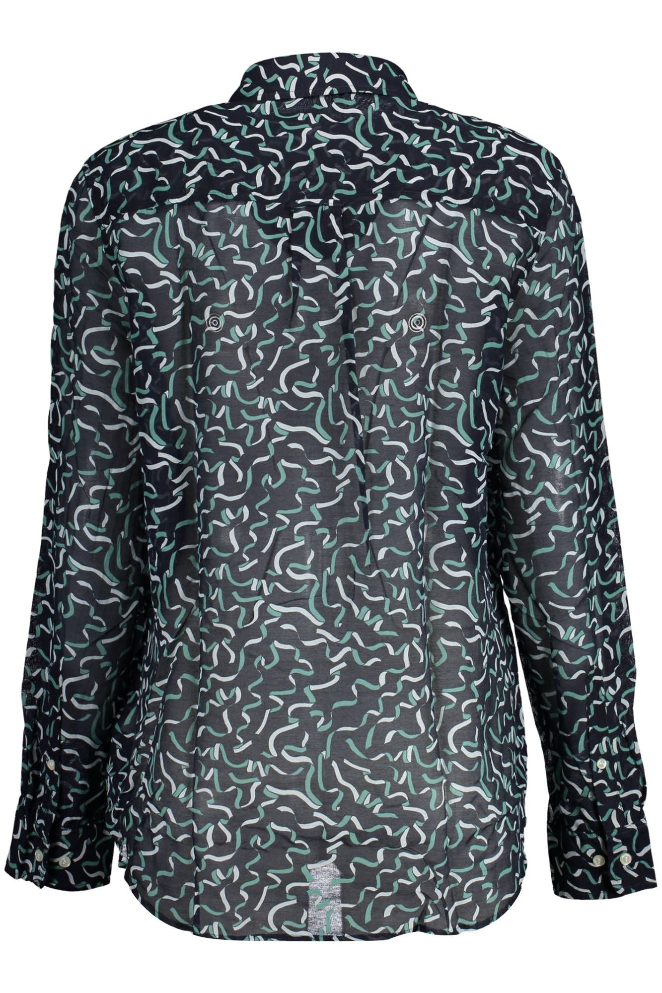 Blue Cotton Women Shirt
