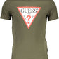Green Cotton Men T-Shirt