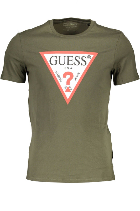 Green Cotton Men T-Shirt