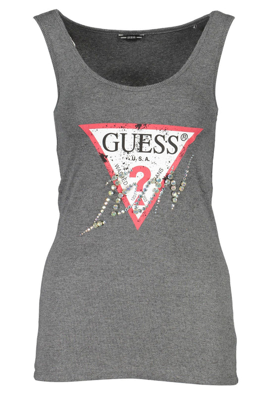Gray Cotton Women Tank Top