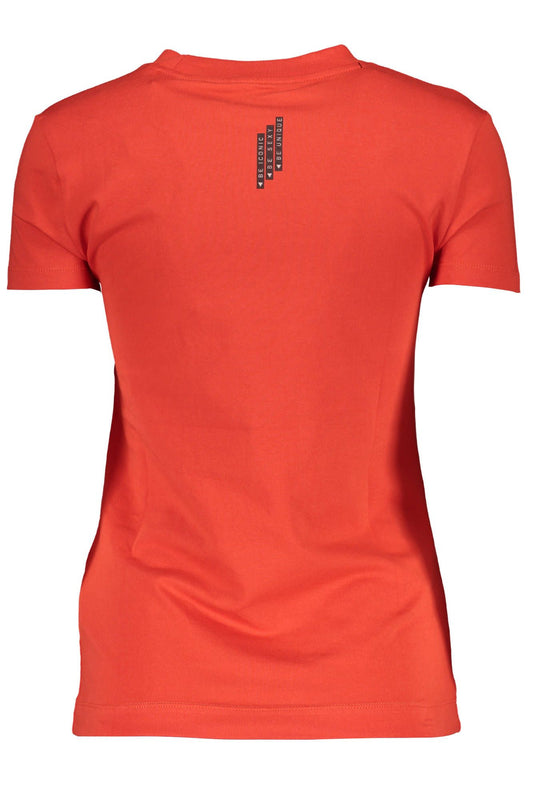 Red Cotton Women T-Shirt