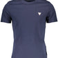 Blue Cotton Men T-Shirt