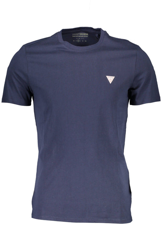 Blue Cotton Men T-Shirt