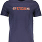 Blue Cotton Men T-Shirt