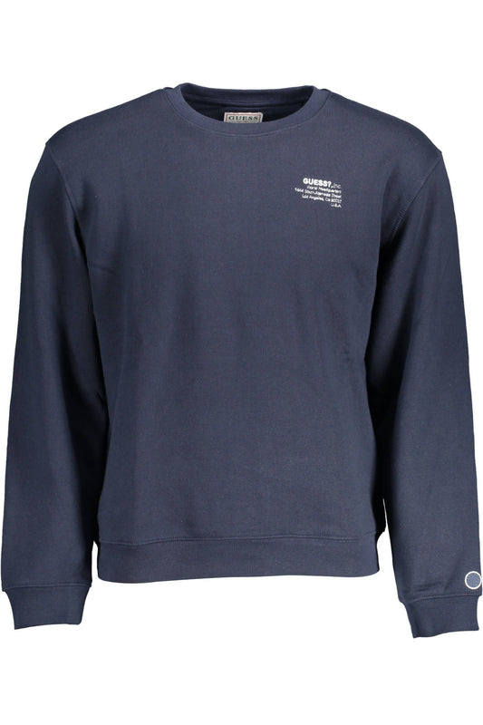 Blue Cotton Men Sweater
