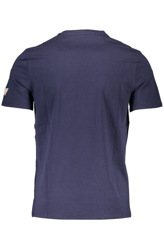 Blue Cotton Men T-Shirt