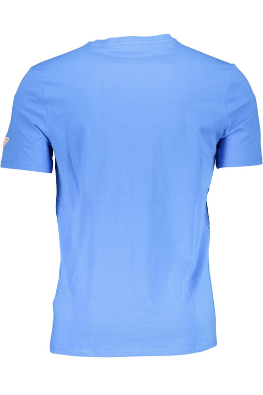 Blue Cotton Men T-Shirt