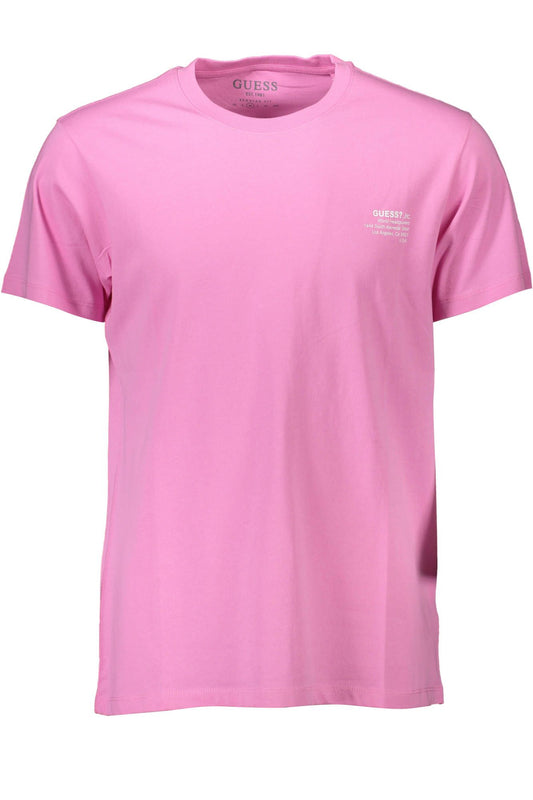 Pink Cotton Men T-Shirt
