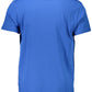 Blue Cotton Men T-Shirt