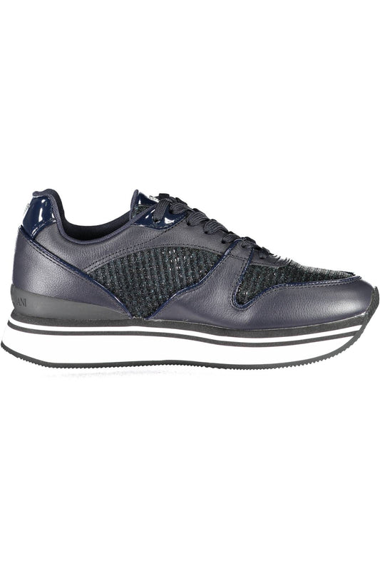 Blue Polyester Women Sneaker