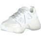 White Polyester Women Sneaker