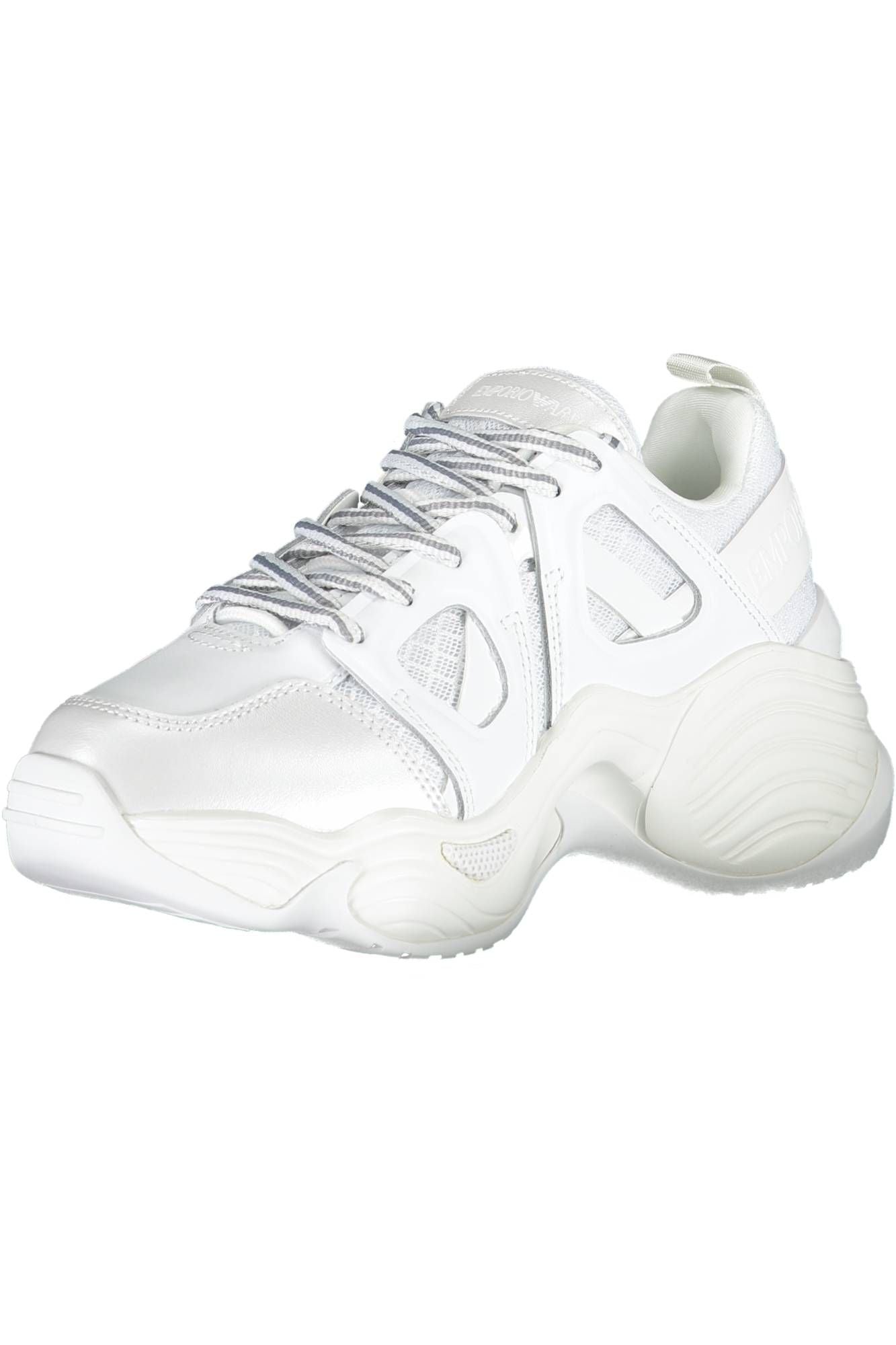 White Polyester Women Sneaker