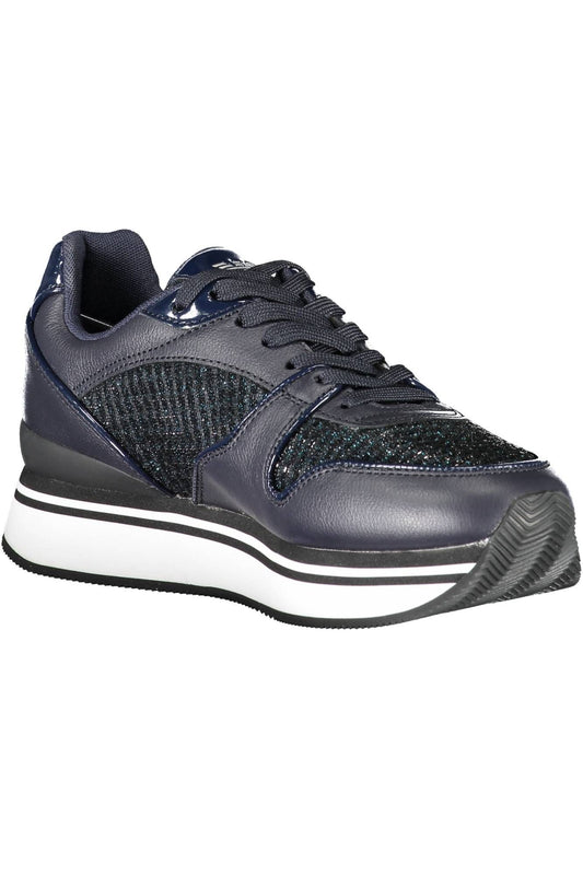 Blue Polyester Women Sneaker