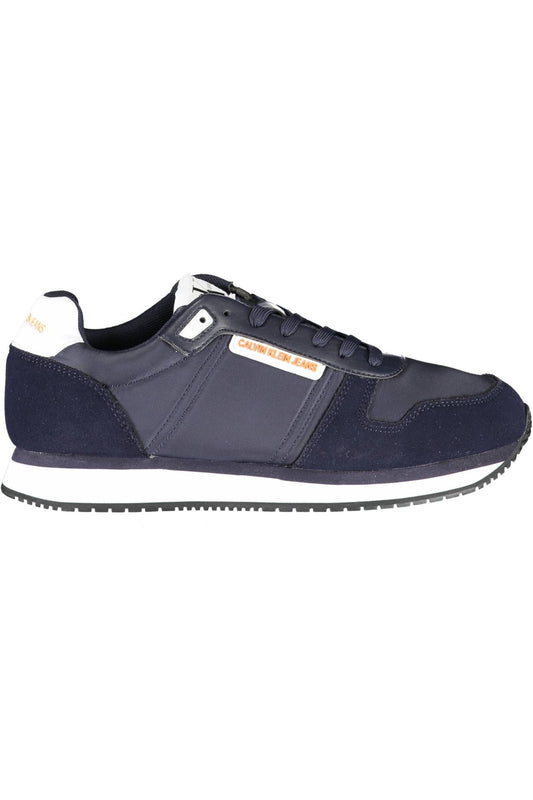 Blue Polyester Men Sneaker