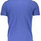 Blue Cotton Men Polo Shirt