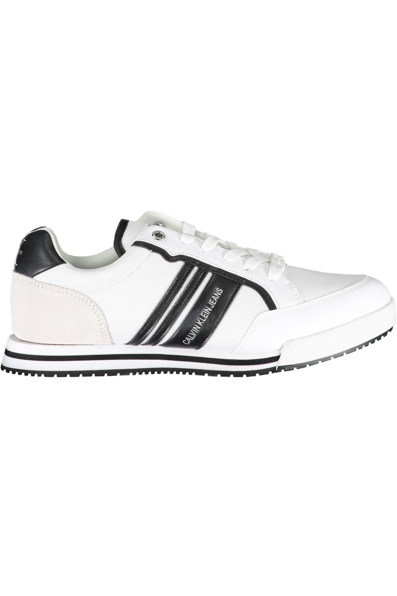 White Polyester Men Sneaker