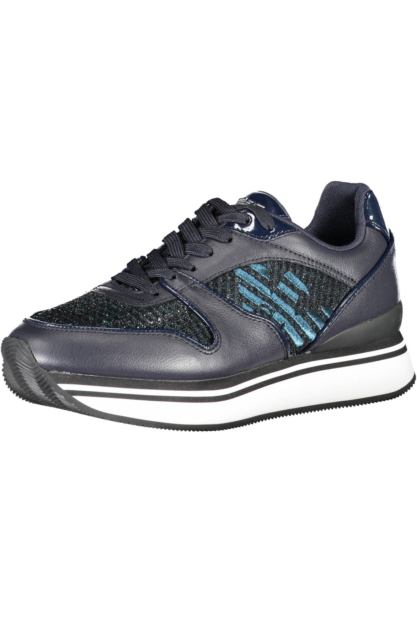 Blue Polyester Women Sneaker
