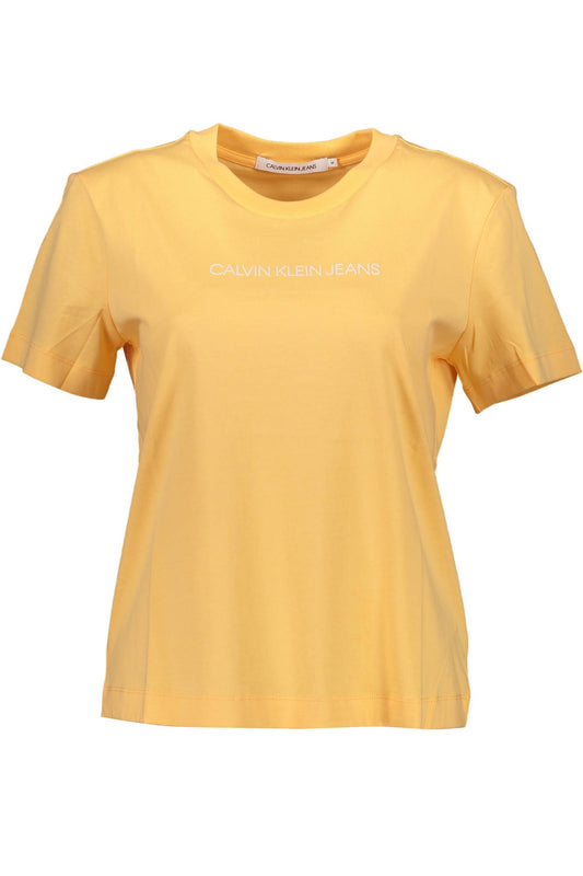 Orange Cotton Women T-Shirt
