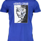 Blue Cotton Men T-Shirt
