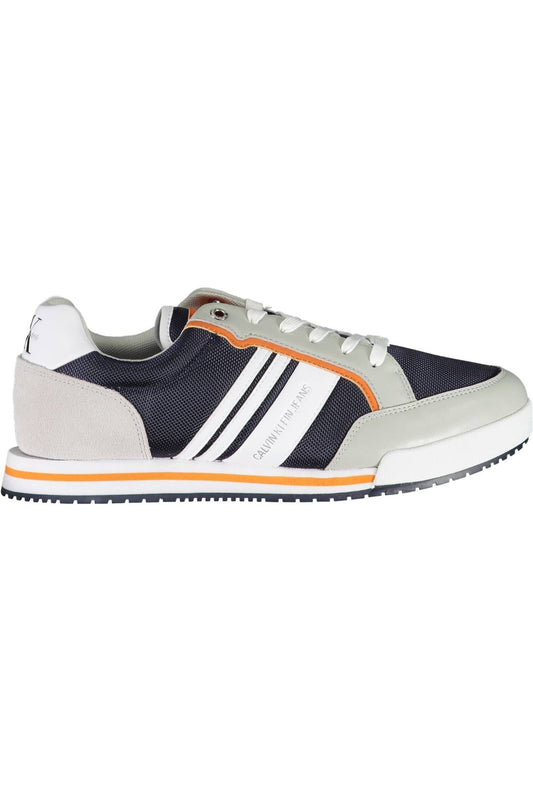 Blue Polyester Men Sneaker