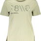 Green Cotton Women T-Shirt