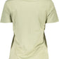 Green Cotton Women T-Shirt