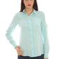 Light Blue Linen Women Shirt